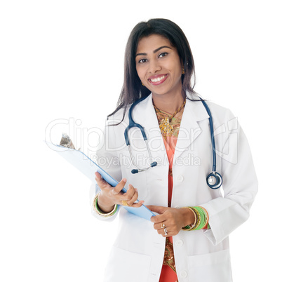 Indian female medical doctor portrait