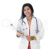 Indian female medical doctor portrait