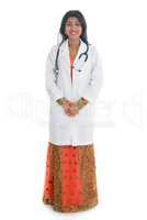 Portrait of an Indian female medical doctor.