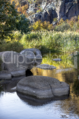 deep quarry and river