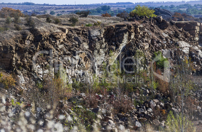 deep unused stone quarry