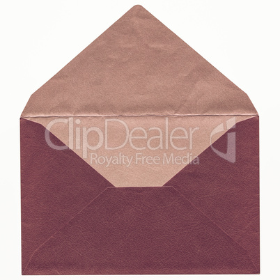 Vintage looking Pink envelope isolated