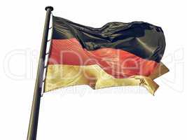 Vintage looking Germany flag isolated
