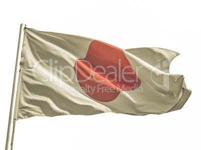 Vintage looking Japanese flag