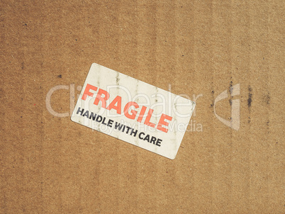 Vintage looking Fragile sign Vintage looking Fragile sign