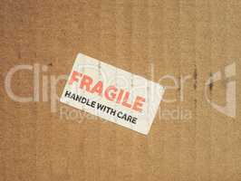 Vintage looking Fragile sign