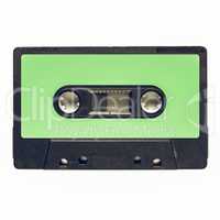 Vintage looking Tape cassette green label