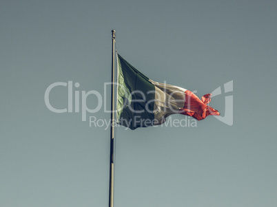 Vintage looking Italian flag