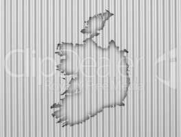 Karte von Irland auf Wellblech