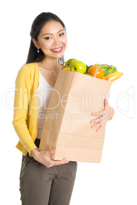 Grocery shopping woman