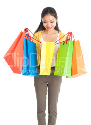 Asian female shopping