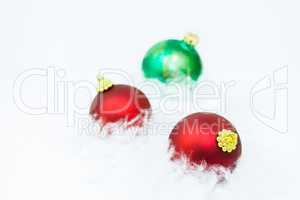 Isolated beautiful Christmas ornaments