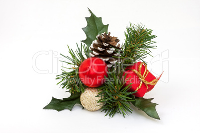 Isolated beautiful Christmas ornaments