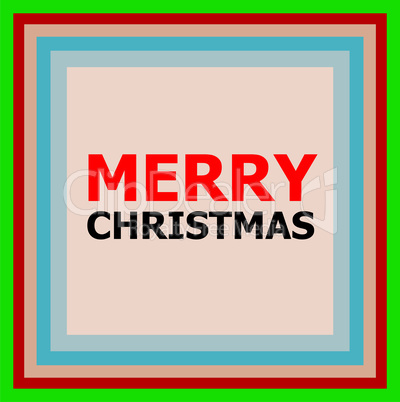 Merry Christmas greeting card - holidays lettering, Happy New Year design