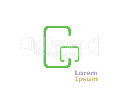 Letter G Logo design element template. ABC concept type as logotype. Typography icon line art alphabet
