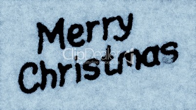 Beautiful Animation of the Text Appearing on the Snow. Merry Christmas Theme. HD 1080.