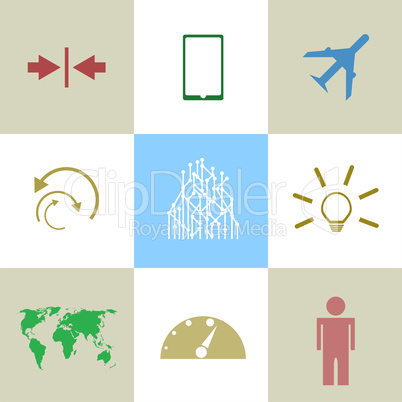 Line icons set with flat design elements of business people communication, professional support, partnership agreement, solving management problems