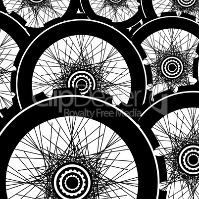 Bicycle wheel, bike wheels background pattern