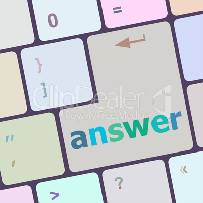 Answer button on the computer keyboard key