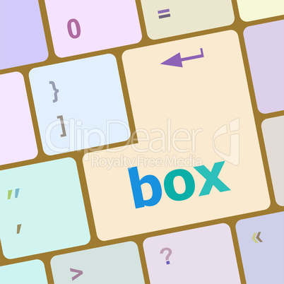 box button on the keyboard - holiday concept