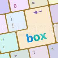 box button on the keyboard - holiday concept