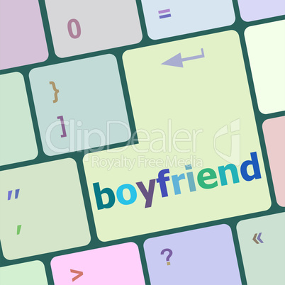 boyfriend word on keyboard key