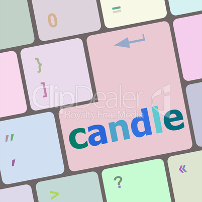 candle key on computer keyboard keys button