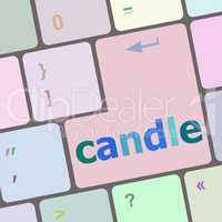 candle key on computer keyboard keys button