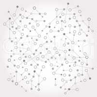 Social Network Graphic Concept. Abstract Background with Dots Array and Lines. Geometric Modern Technology Concept. Connection Structure.