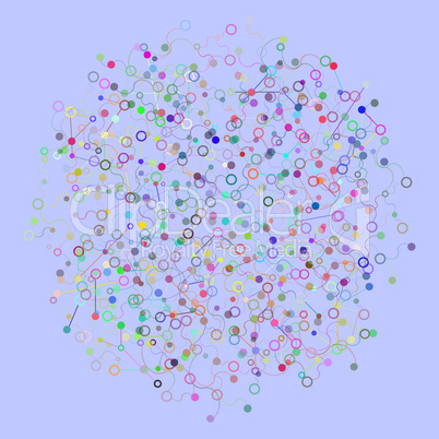 Social Network Graphic Concept. Abstract Background with Dots Array and Lines. Geometric Modern Technology Concept. Connection Structure.