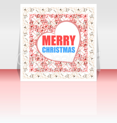 Merry Christmas greeting card - holidays lettering, Happy New Year design