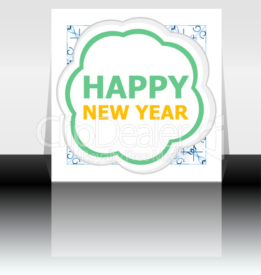 Merry Christmas greeting card - holidays lettering, Happy New Year design