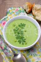 Pea soup puree