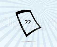 Quotation mark speech bubble. quote sign icon