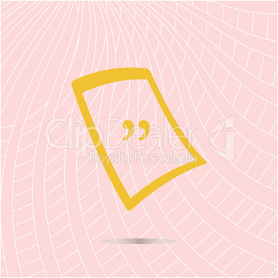 Quotation mark speech bubble. quote sign icon