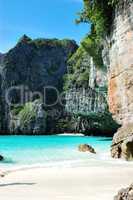 The beach and turquoise water of Indian Ocean, Phi Phi island, T
