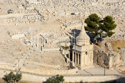 Kidron Valley and the Mount of Olives in Israel