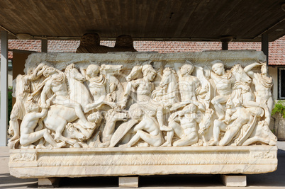 Yard of sarcophagi in Ashkelon