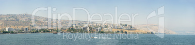 City from Lake Tiberias (panorama)
