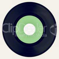 Vintage looking Vinyl record with green label