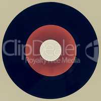 Vintage looking Vinyl record isolated