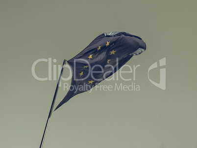 Vintage looking EU flag