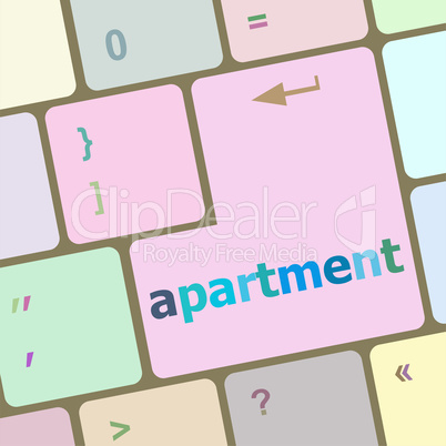 computer keyboard with apartment button