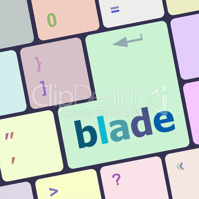 blade button on computer pc keyboard key, raster