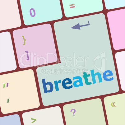breathe word on keyboard key