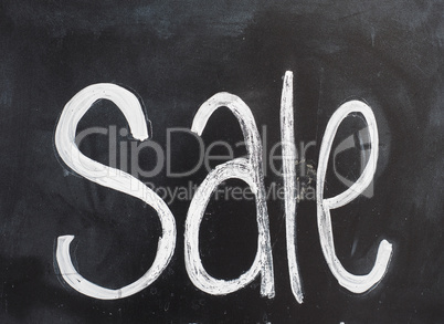 Sale sign on blackboard Sale sign on blackboard