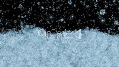 Beautiful Animation of the Snowfall and Snow Fills the Screen. HD 1080.