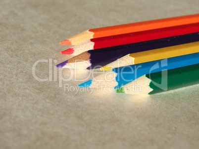 Many colour pencil