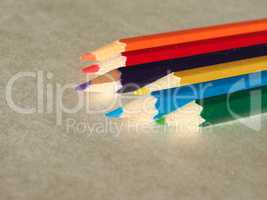 Many colour pencil
