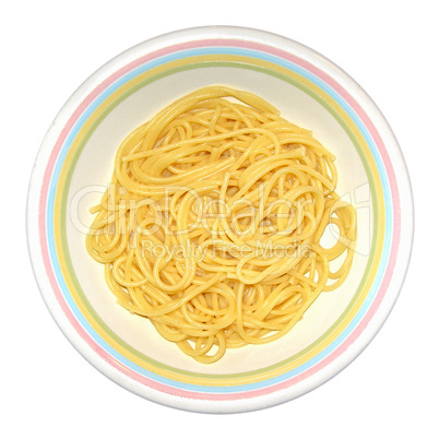 Spaghetti pasta isolated over white